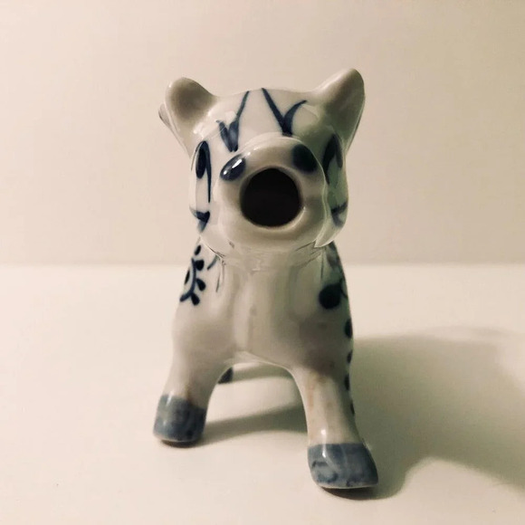 Vintage Delft Blue Colour Cow Creamer Pitcher Hand Painted  Holland - Picture 15 of 16